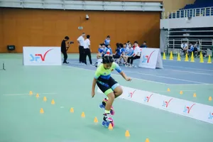 VĐV tham gia tranh tài giải roller sports xuất sắc quốc gia 2026. Ảnh: SFV
