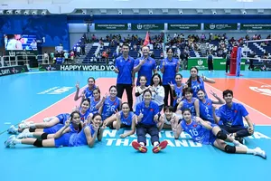 Đội tuyển bóng chuyền nữ U18 Việt Nam kết thúc thi đấu tại Thái Lan, về nước ngày 8-7. Ảnh: AVC