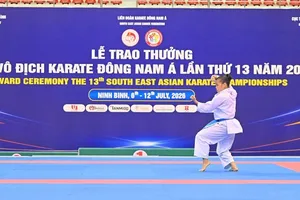 VĐV bước vào tranh tài giải vô địch Đông Nam Á 2026 tại Ninh Bình. Ảnh: AKF