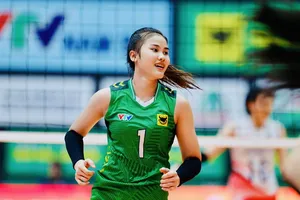 Cầu thủ Nguyễn Thị Trà My của đội tuyển bóng chuyền nữ Việt Nam. Ảnh: DŨNG PHƯƠNG