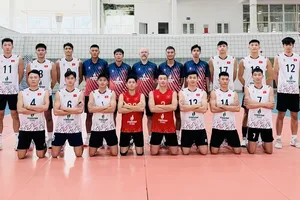 Đội tuyển bóng chuyền nam Việt Nam sẽ tập trung thi đấu giành kết quả tại chặng thứ nhất giải SEA V.Cup 2026. Ảnh: VFV