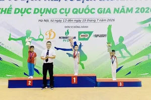 Thiện Lộc đã xuất sắc có các tấm HCV trong nhóm tuổi U7 tại giải năm nay. Ảnh: THANH TÙNG