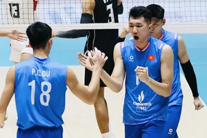 Đội tuyển bóng chuyền nam Việt Nam còn cơ hội tranh thứ hạng vào top 3 trước đối thủ Thái Lan ở ngày 19-7. Ảnh: SAVA