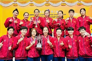 Đội tuyển cầu mây nữ Việt Nam gặp thách thức tại ASIAD 20 khi nằm cùng bảng với đội Thái Lan trong nội dung 4 người. Ảnh: THÁI XUÂN