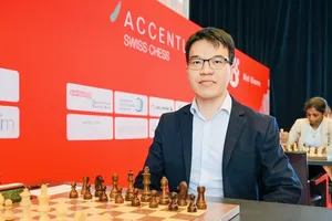 Lê Quang Liêm có hạng 4 tại giải đấu ở Thụy Sỹ. Ảnh: BIEL CHESS MASTERS TRIATHLON 2026