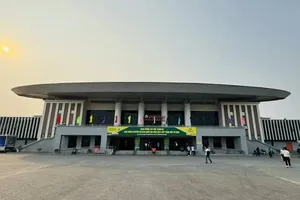 Nhà thi đấu Đông Anh (Hà Nội) sẽ là nơi diễn ra chặng thứ nhất giải SEA V.Cup 2026. Ảnh: DŨNG PHƯƠNG