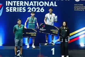 Nguyễn Tất Duy Lợi đã có ngôi vô địch đơn nam tại Philippines. Ảnh: VBF