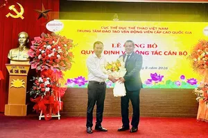 Ông Phạm Hoàng Tùng được Cục TDTT Việt Nam bổ nhiệm vai trò Giám đốc Trung tâm đào tạo vận động viên cấp cao Quốc gia. Ảnh: MINH MINH