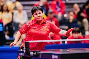 Tay vợt Mai Hoàng Mỹ Trang của đội bóng bàn nữ TPHCM. Ảnh: DŨNG PHƯƠNG