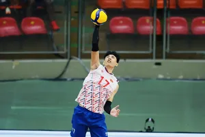 Chủ công Nguyễn Ngọc Thuân góp mặt trong thành phần đội tuyển bóng chuyền nam Quân đội Việt Nam. Ảnh: DŨNG PHƯƠNG