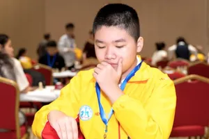 Kỳ thủ Đinh Nho Kiệt của cờ vua trẻ Việt Nam. Ảnh: CHESSVN