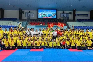Đội karate TPHCM đã tranh tài tại Đắk Lắk và có kết quả tốt nhất (Ảnh: KARATE TPHCM)