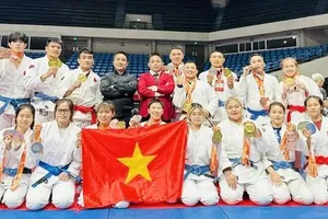 Đội tuyển jujitsu Việt Nam đặt mục tiêu giành HCV tại giải vô địch Đông Nam Á 2026. Ảnh: TIẾN BÙI