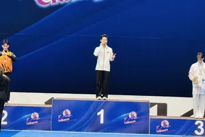 Tuyển thủ wushu Nguyễn Khắc Lê Hoàng từng đạt kết quả tốt tại Giải vô địch thái cực quyền thế giới 2026 (Ảnh: MINH CHIẾN)