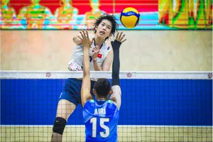 Chủ công Trần Thị Thanh Thúy đã nỗ lực thi đấu trong trận. Ảnh: FIVB