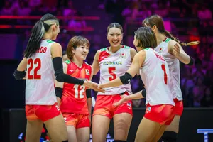 Đội tuyển bóng chuyền nữ Nhật Bản góp mặt bán kết giải châu Á năm nay (Ảnh: FIVB)
