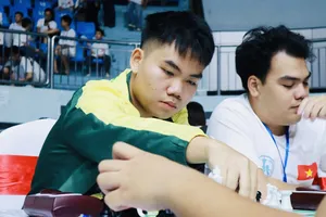 Kỳ thủ trẻ Đặng Anh Minh của cờ vua TPHCM. Ảnh: VNCHESS