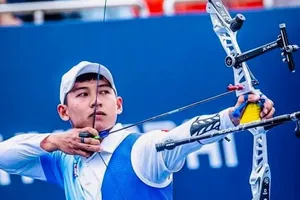 Lê Quốc Phong đã gặp chấn thương nên phải sớm chia tay ASIAD 20 (Ảnh: WORLDARCHERY)
