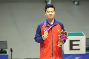 Phạm Quang Huy từng giành HCV tại ASIAD 19 (Ảnh: LƯỢNG LƯỢNG)