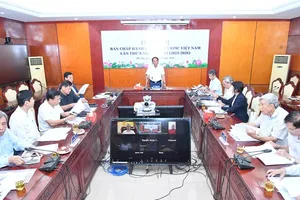 Ban chấp hành Ủy ban Olympic Việt Nam đã làm việc trong ngày 10-9. Ảnh: THÁI DƯƠNG