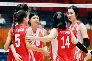 Đội tuyển bóng chuyền nữ Việt Nam đã không có chiến thắng tại tứ kết. Ảnh: VFV