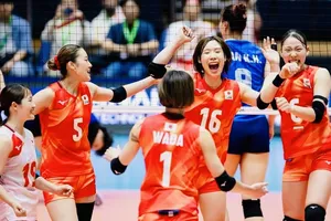Đội chủ nhà Nhật Bản giành quyền vào chơi trận chung kết ASIAD 20. Ảnh: AINAGOC