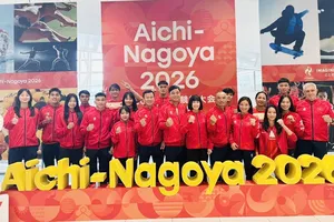 Đội tuyển điền kinh Việt Nam đã có mặt tại ASIAD 20. Ảnh: MINH CHIẾN