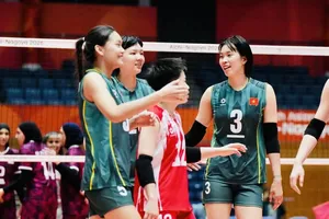 Thanh Thúy (3) kết thúc thi đấu tại ASIAD 20 vẫn tiếp tục ở lại Nhật Bản. Ảnh: VFV