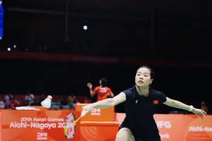 Nguyễn Thùy Linh đã có chiến thắng đầu tay tại ASIAD 20. Ảnh: HẢI AN