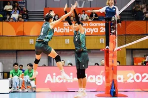 Đội tuyển bóng chuyền nam Việt Nam đã có chiến thắng đầu tay trước Hongkong (Trung Quốc). Ảnh: AINAGOC
