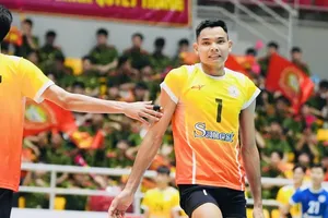 Đội Sanest Khánh Hòa sẽ tập trung cải thiện thành tích trong vòng 2 để tìm suất trụ hạng. Ảnh: VFV