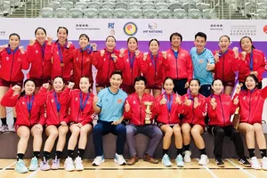 Đội bóng ném nữ Việt Nam đã hoàn thành thi đấu tại Hongkong (Trung Quốc) vừa qua. Ảnh: THẠC VŨ