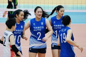 Đội nữ Hà Nội đã giành chiến thắng bán kết để vào chung kết giải năm nay. Ảnh: DŨNG PHƯƠNG