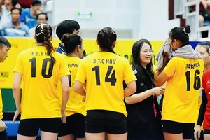 Đội bóng chuyền nữ Hưng Yên đã xuống hạng sau giải năm nay. Ảnh: BÓNG CHUYỀN VN