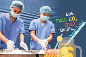 Biến rau, củ, quả thành... ống hút