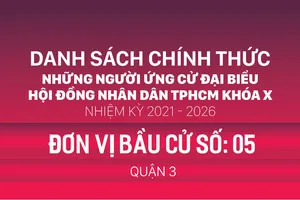Đơn vị bầu cử số: 05 (quận 3)