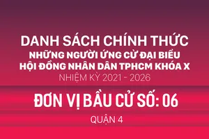Đơn vị bầu cử số: 06 (quận 4)