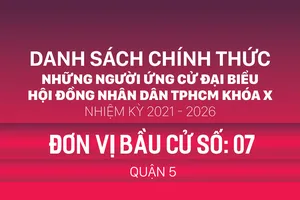Đơn vị bầu cử số: 07 (quận 5)