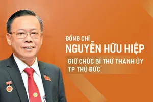 Đồng chí Nguyễn Hữu Hiệp giữ chức Bí thư Thành ủy TP Thủ Đức