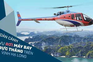 Toàn cảnh vụ rơi máy bay trực thăng Bell 505 trên vịnh Hạ Long