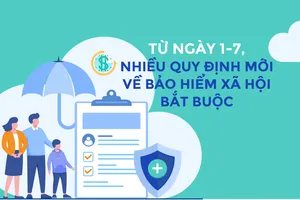 Từ ngày 1-7, nhiều quy định mới về bảo hiểm xã hội bắt buộc
