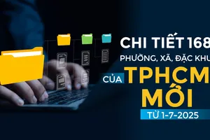 Chi tiết 168 phường, xã, đặc khu của TPHCM mới từ 1-7-2025