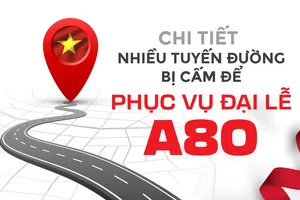 Chi tiết nhiều tuyến đường bị cấm để phục vụ Đại lễ A80