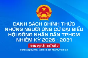 Danh sách chính thức những người ứng cử đại biểu HĐND TPHCM nhiệm kỳ 2026 - 2031 - Đơn vị bầu cử số 7
