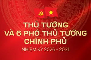  Thủ tướng và 6 Phó Thủ tướng Chính phủ nhiệm kỳ 2026-2031