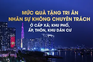 Mức quà tặng tri ân nhân sự không chuyên trách ở cấp xã; khu phố, ấp, thôn, khu dân cư