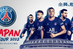 Poster giới thiệu tour du đấu Nhật Bản của PSG