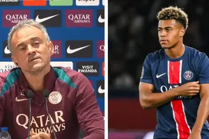 Luis Enrique động viên Desire Doue sau giai đoạn khó khăn. Ảnh: Getty Images