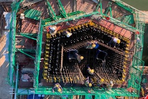 Non-stop construction on My Thuan 2 Bridge construction site