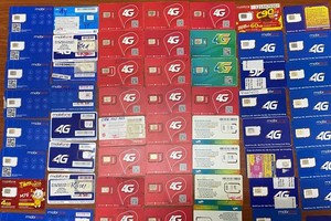 Police seize many junk sim cards to prevent fraud, gambling